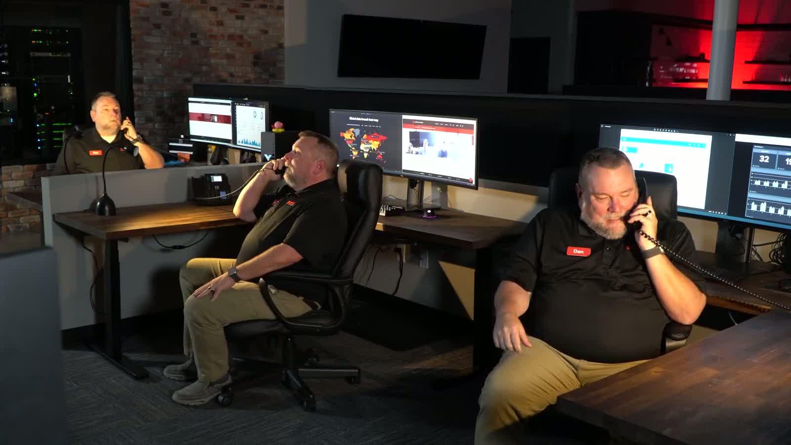 After-hours work at the Mayer Networks office in Carbondale, Illinois