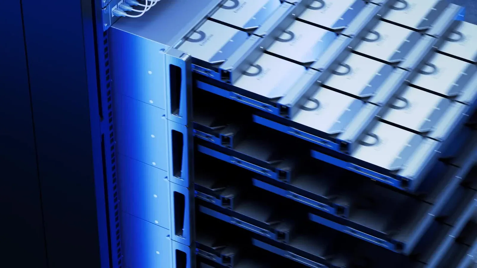 Rack-mounted UniFi recording and network hardware